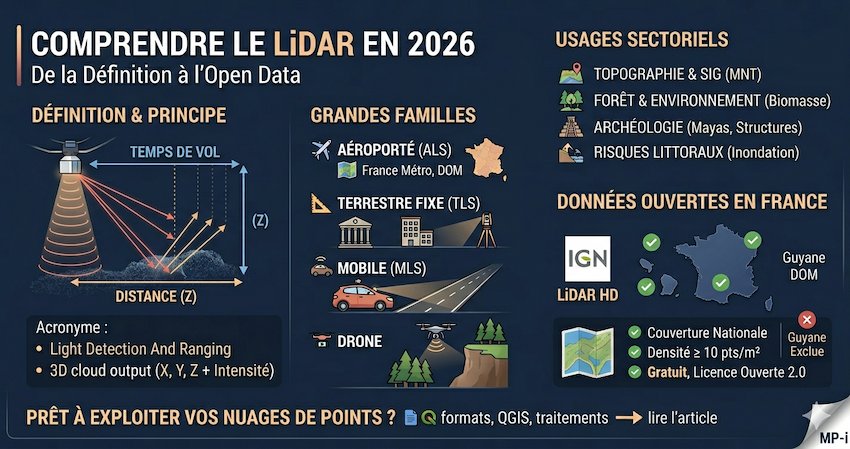LiDAR 2026 — définition, histoire, usages et sources de données ouvertes — MPI