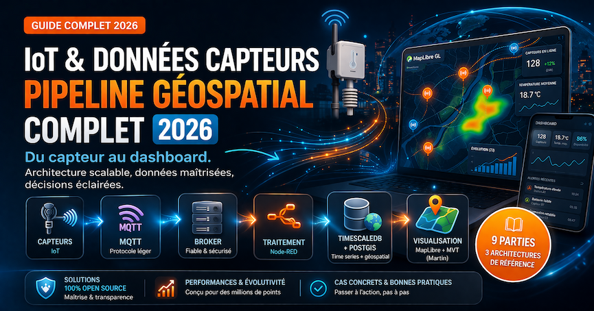 Pipeline IoT géospatial — 4 décisions pour passer du capteur au tableau de bord — MP-i